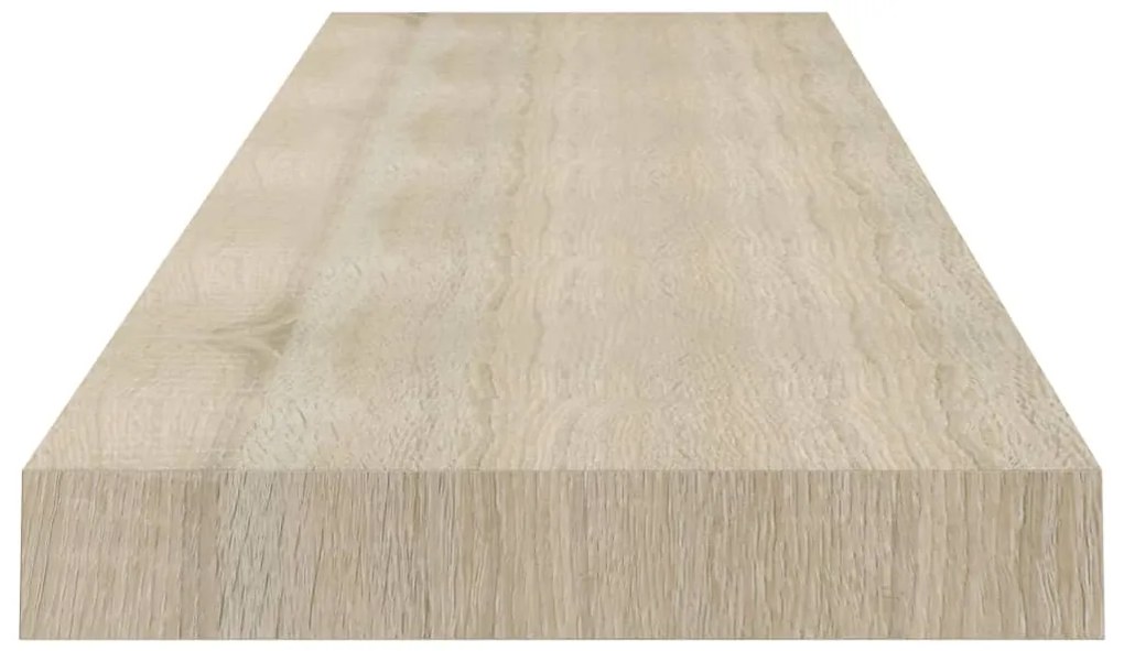 Prateleiras parede suspensas 4 pcs 120x23,5x3,8cm MDF carvalho