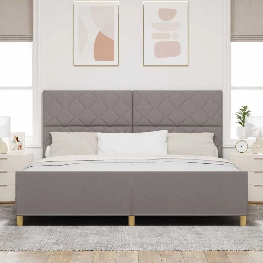 Estrutura de Cama vidaXL Taupe 200x200 cm Tecido