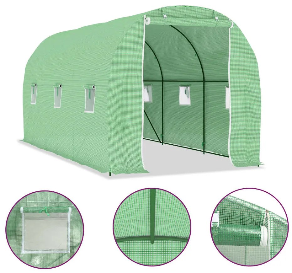 Estufa 9 m² 4,5x2x2 m