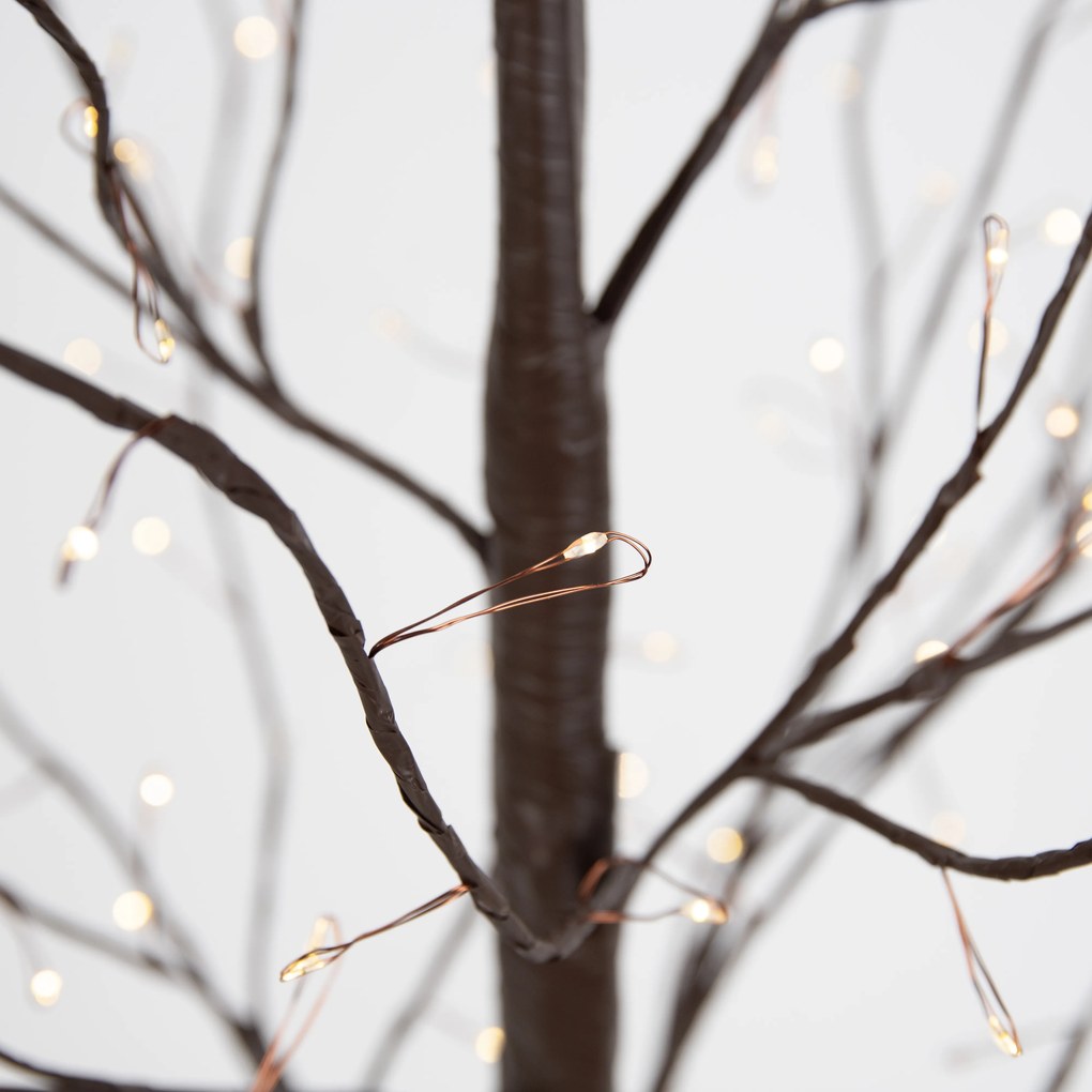 Candeeiro de pé de Natal Árvore castanho 120cm incl. LED com temporizador IP44 - Ki