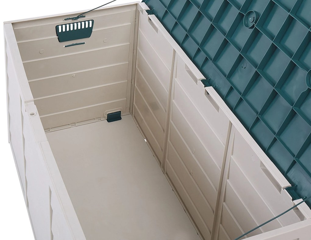 Caixa para exterior creme e verde 112 x 50 cm LOCARNO Beliani