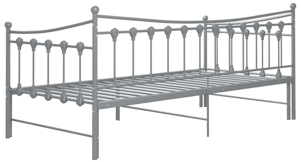 Estrutura sofá-cama de puxar 90x200 cm metal cinzento