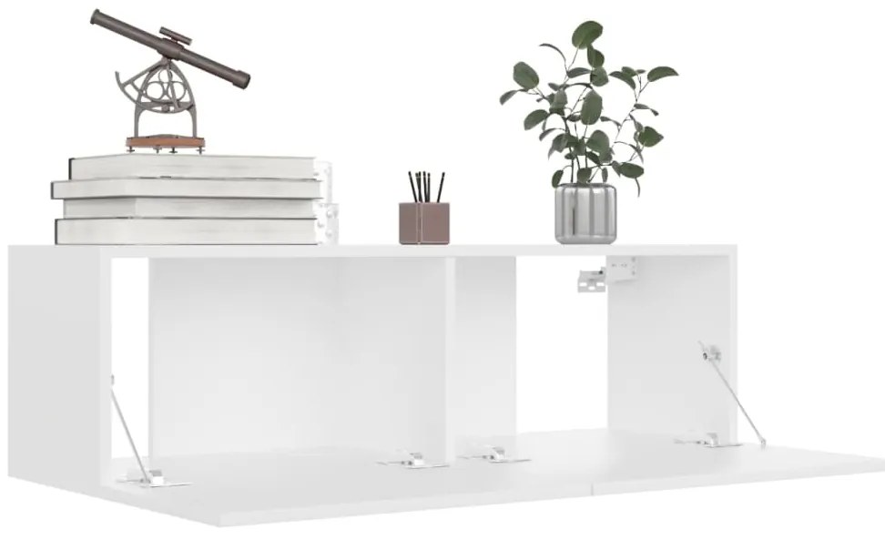 8 pcs conjunto de móveis de TV derivados de madeira branco