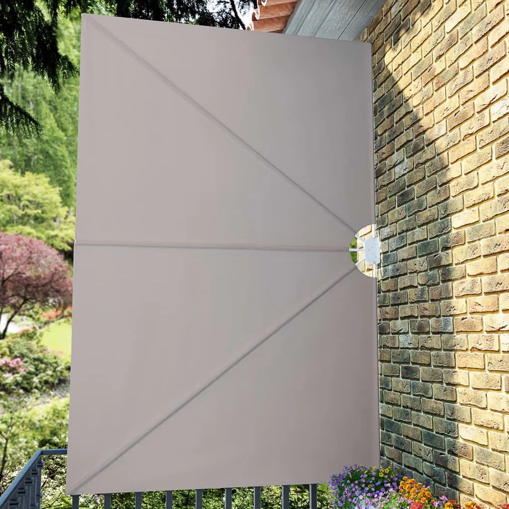 Toldo lateral dobrável para terraço 300x200 cm creme