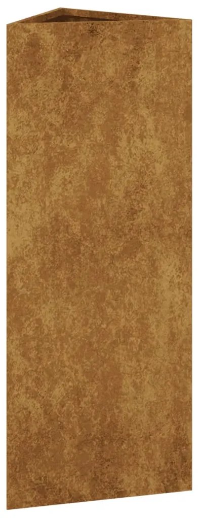 Vaso/floreira de jardim 30x26x75 cm aço corten