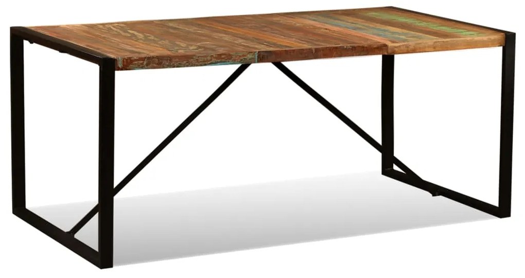 Mesa de jantar madeira reciclada maciça 180 cm