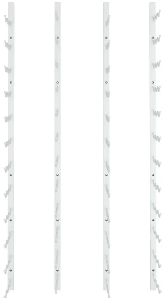 Garrafeira de parede para 36 garrafas 2 pcs ferro branco