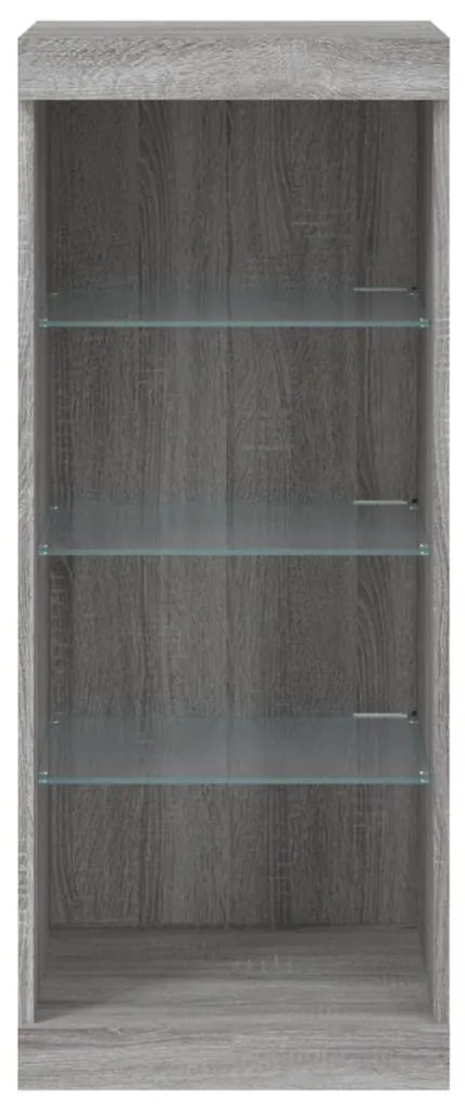 Aparador com luzes LED 41x37x100 cm cinzento sonoma