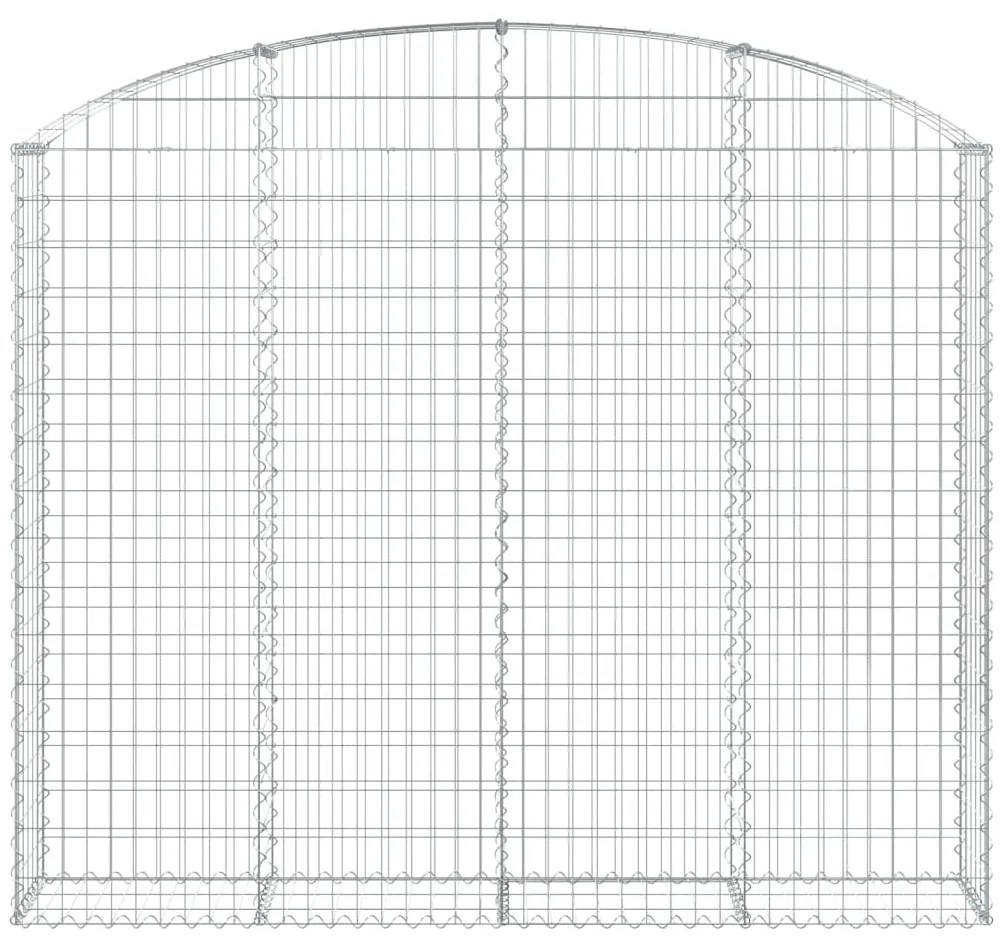 Cesto gabião arqueado 200x30x160/180 cm ferro galvanizado
