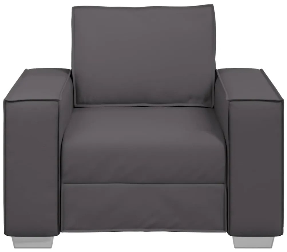 Cadeira de sofá vidaXL Cinza 59 cm em Couro Sintético