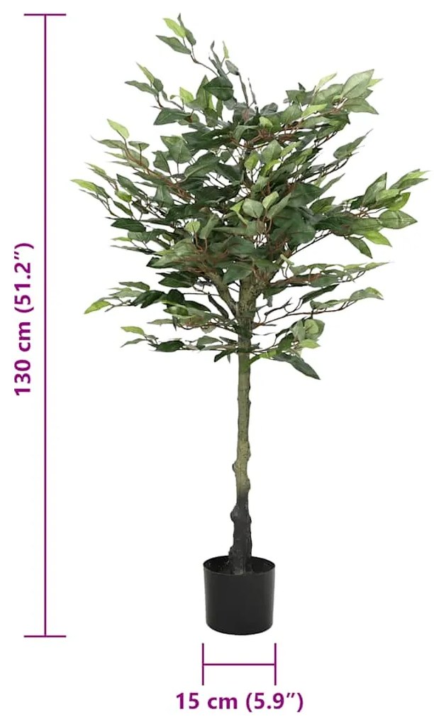 Figueira artificial 480 folhas 130 cm verde