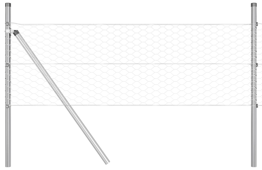 Cerca Hexagonal vidaXL 0.8x50 m Aço Galvanizado