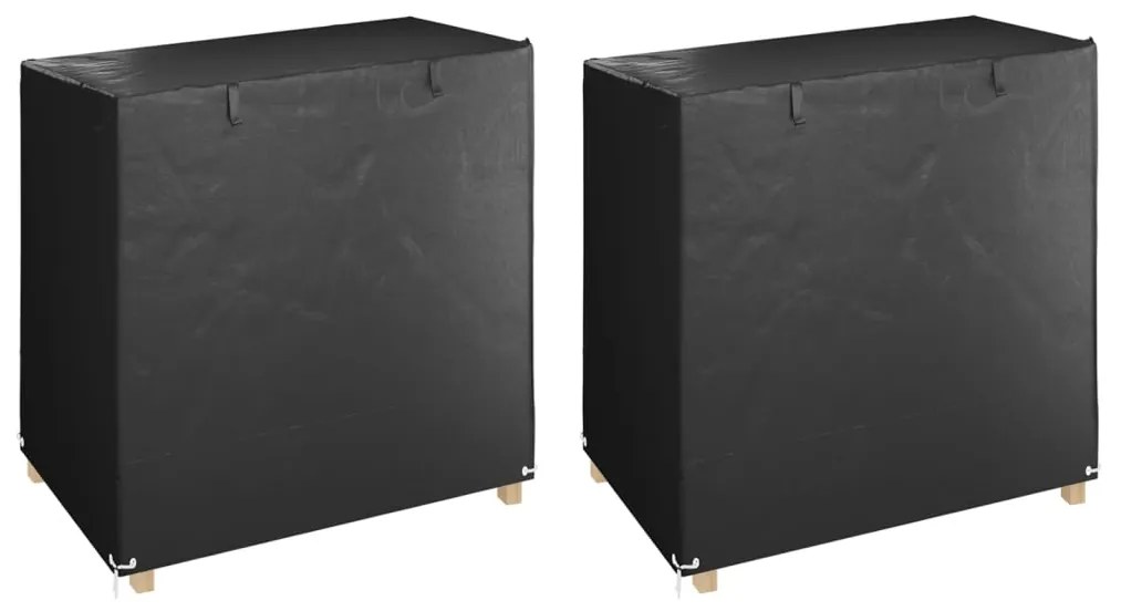 3155381 vidaXL Capas p/ banco baloiço 2 pcs 8 ilhós 125x90x135/165 polietileno