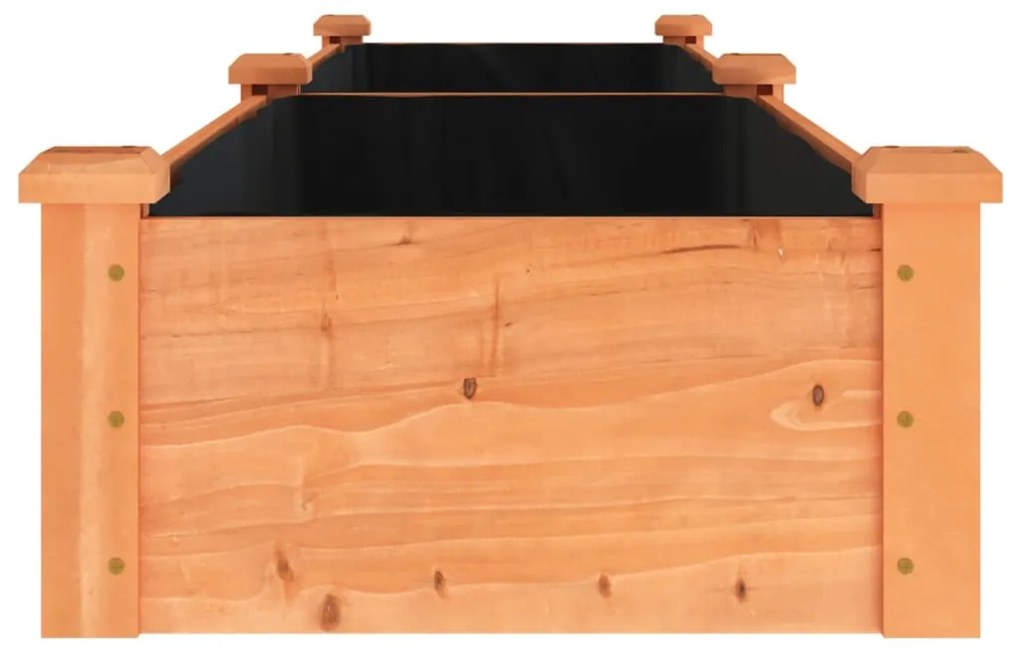 Canteiro elevado c/ forro 240x45x25 cm abeto maciço castanho