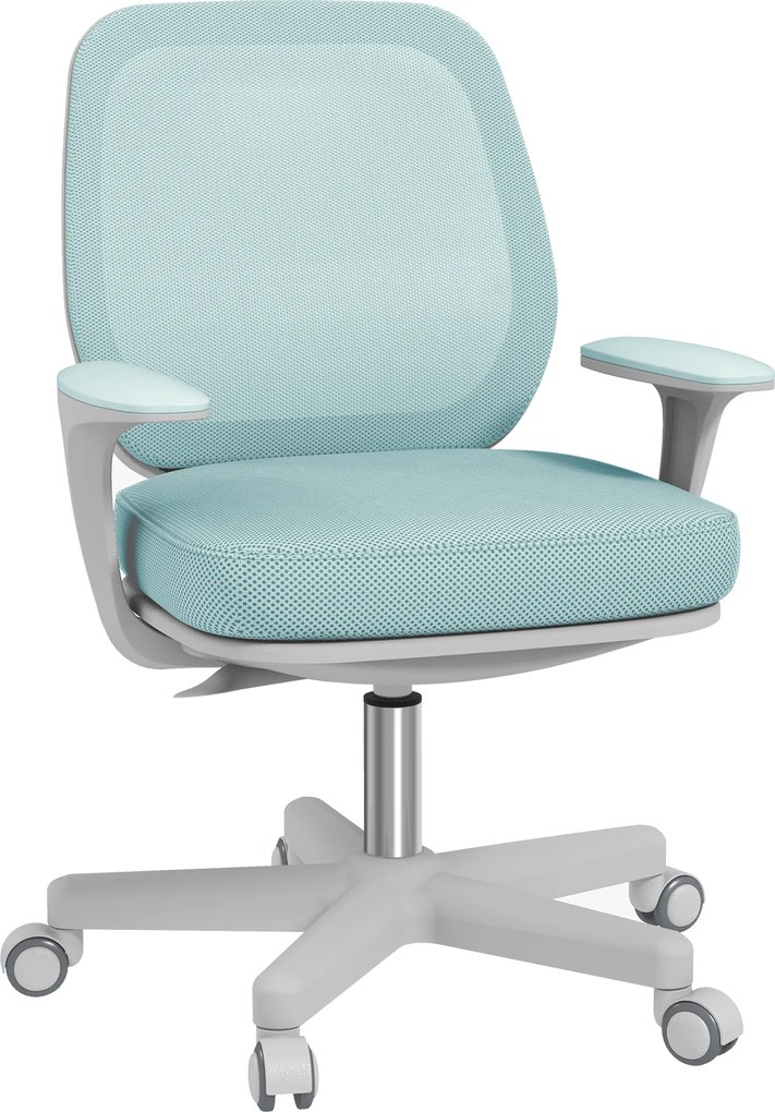 Vinsetto Cadeira de escritório, cadeira de secretária ergonómica com função giratória, regulável em altura 55 x 48 x 82,5-94,5 cm verde | Aosom Portugal