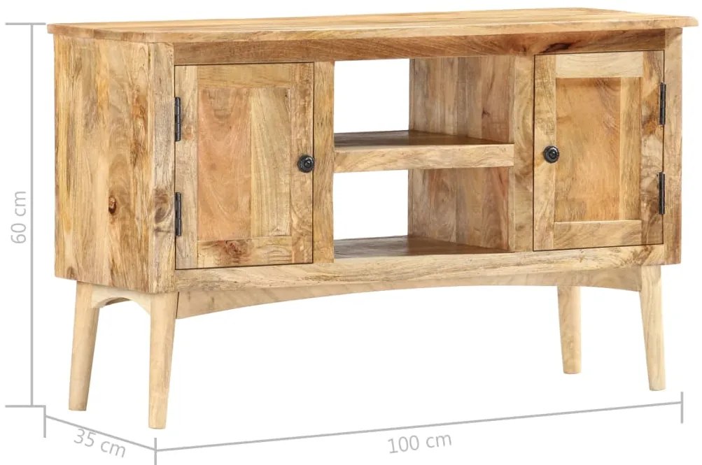 Aparador 100x35x60 cm madeira de mangueira maciça