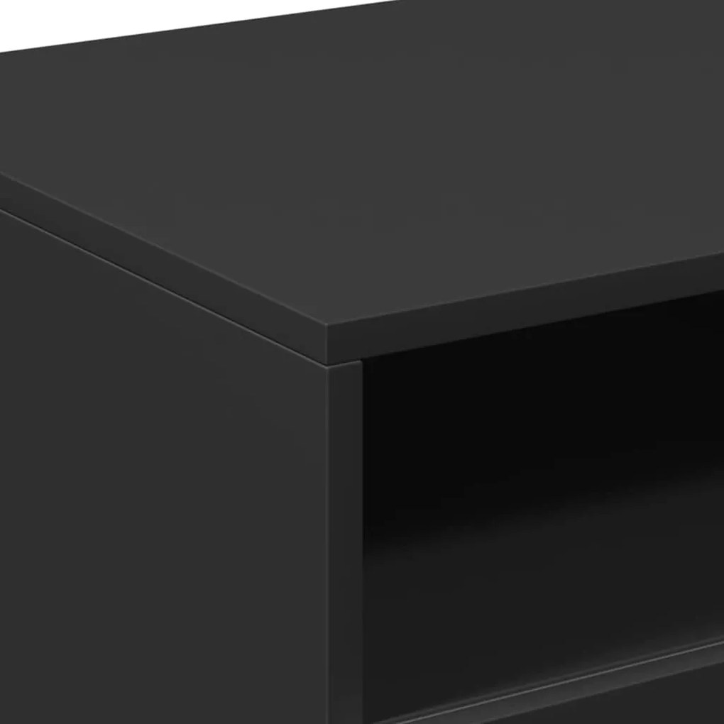 Mesa de centro com luzes LED 90x49x40 cm preto