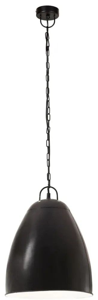 Candeeiro suspenso industrial redondo 25 W 32 cm E27 preto