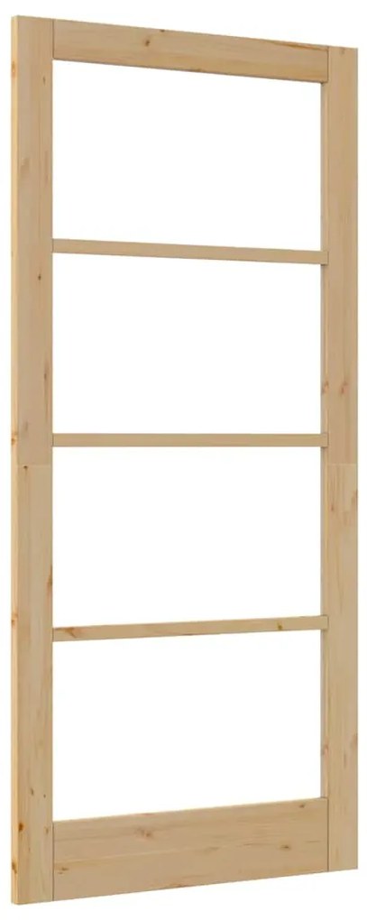 Porta Interior com Vidro "ORKDAL" 93x202x4 cm Madeira Sólida de Pinhei