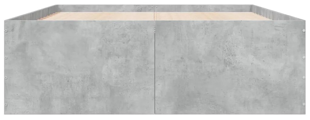 Estrutura de cama 140x200 cm derivados de madeira cinza cimento