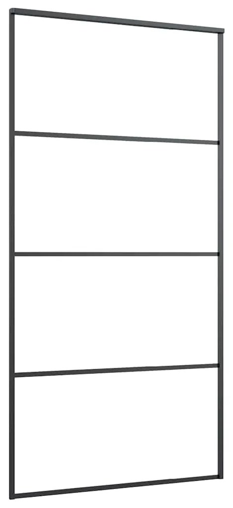 Porta desliz. c/ conj. ferragens 102,5x205cm vidro ESG preto
