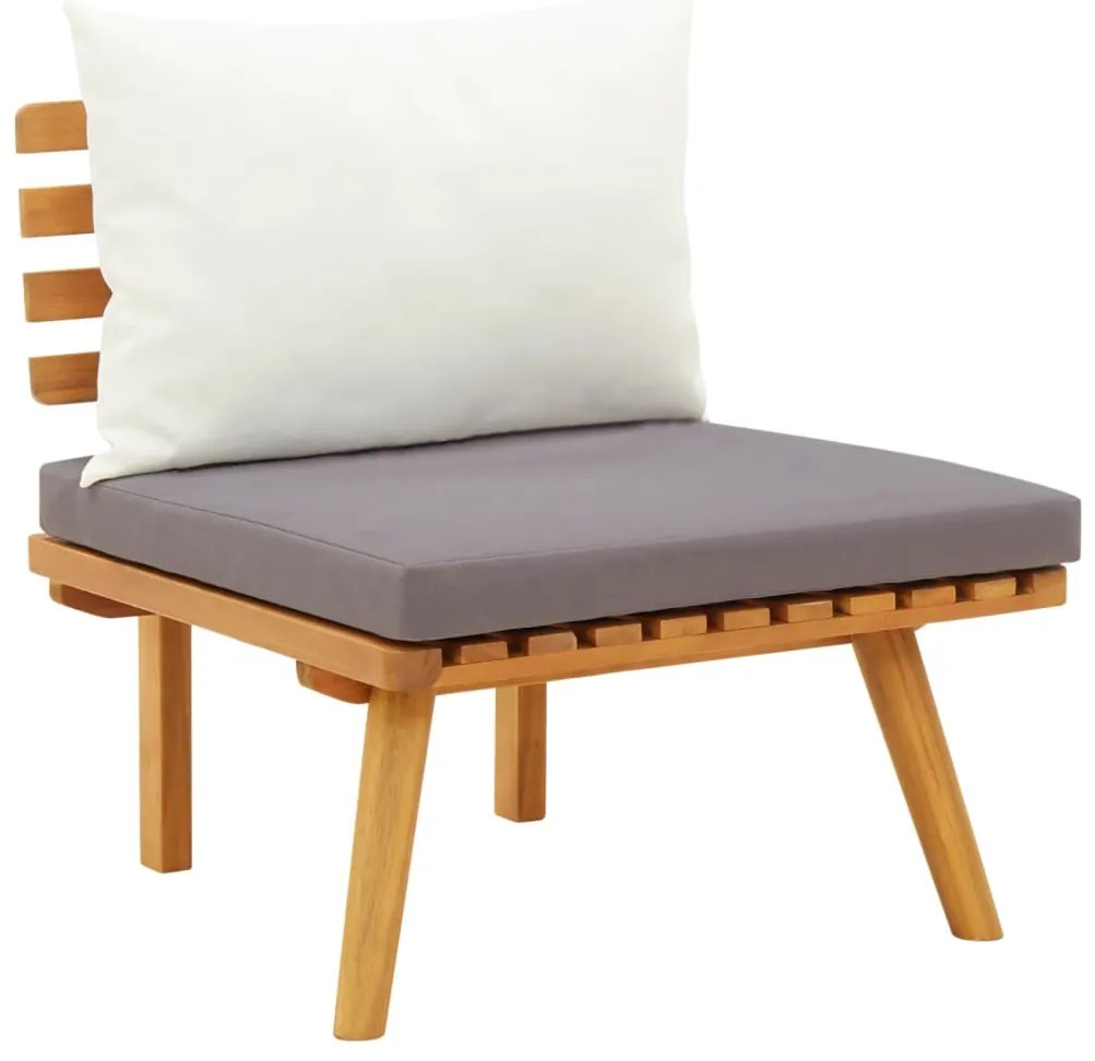 3 pcs conjunto lounge de jardim com almofadões acácia maciça