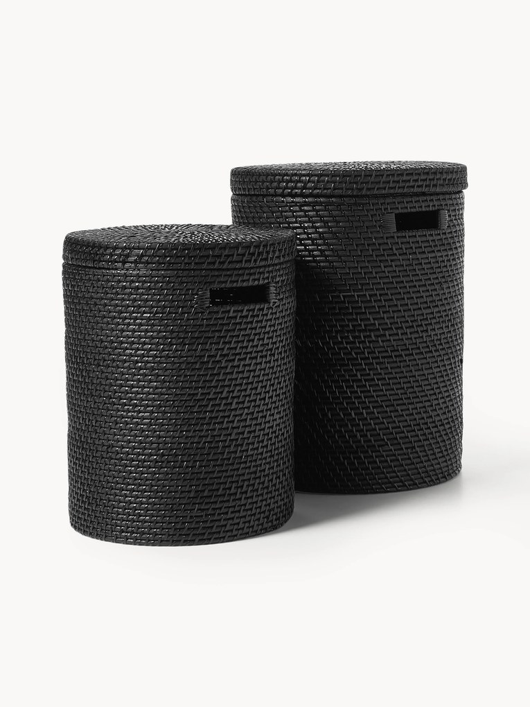 Cestos para roupa suja com tampas Lurdes, conjunto de 2
