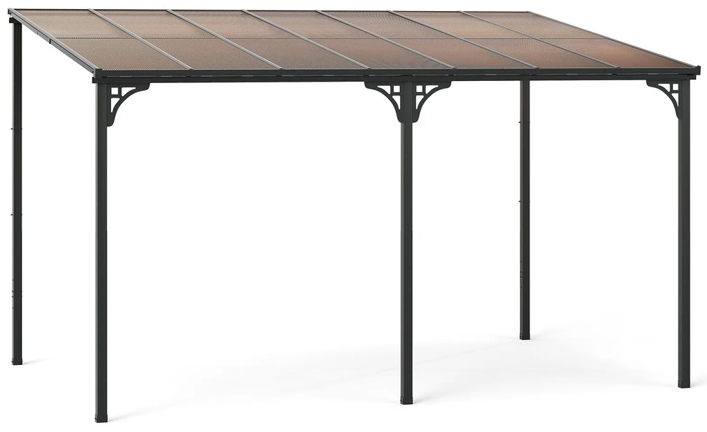 Capa de proteção solar para telhado de substituição Pavilion com fechos de velcro 300 x 300 cm preta