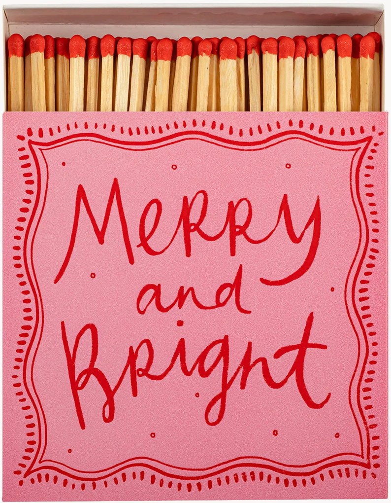 Caixa de fósforos de design Merry and Bright