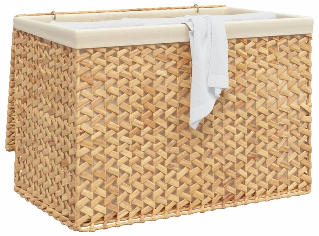 Cesto para roupa suja c/ 3 secções 75x42,5x52cm jacinto de água