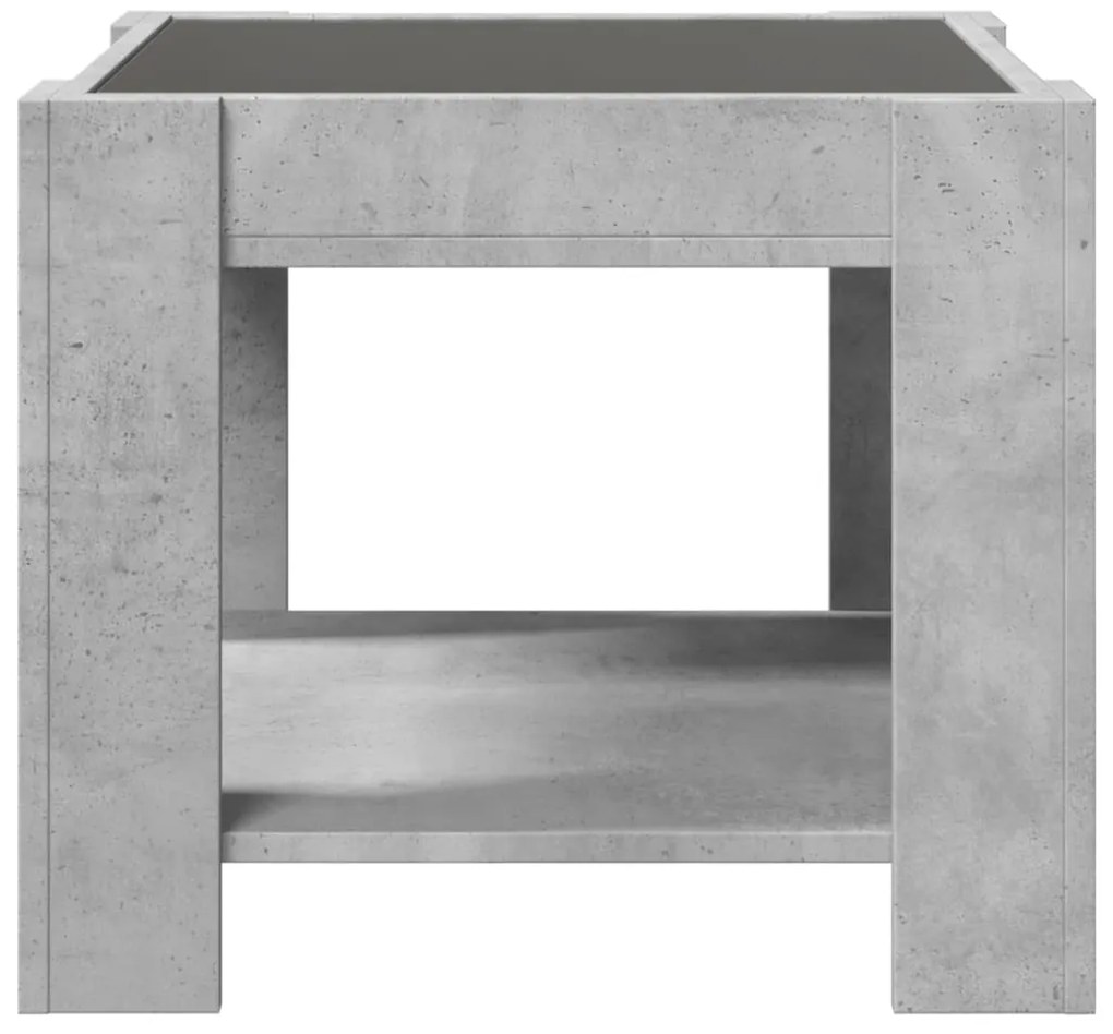 Mesa de centro c/ LEDs 53x53x45 derivados de madeira