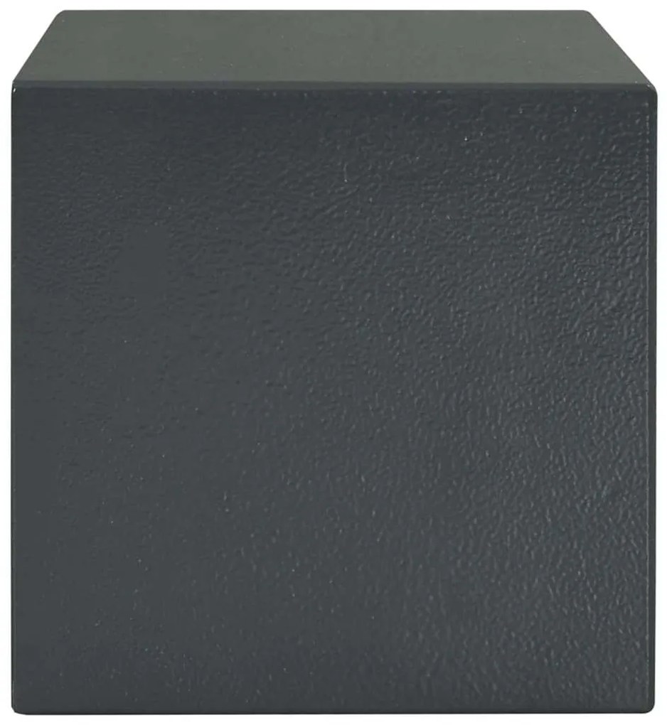Caixa Segura com Chave Cinza Escuro 17x23x17 cm Aço