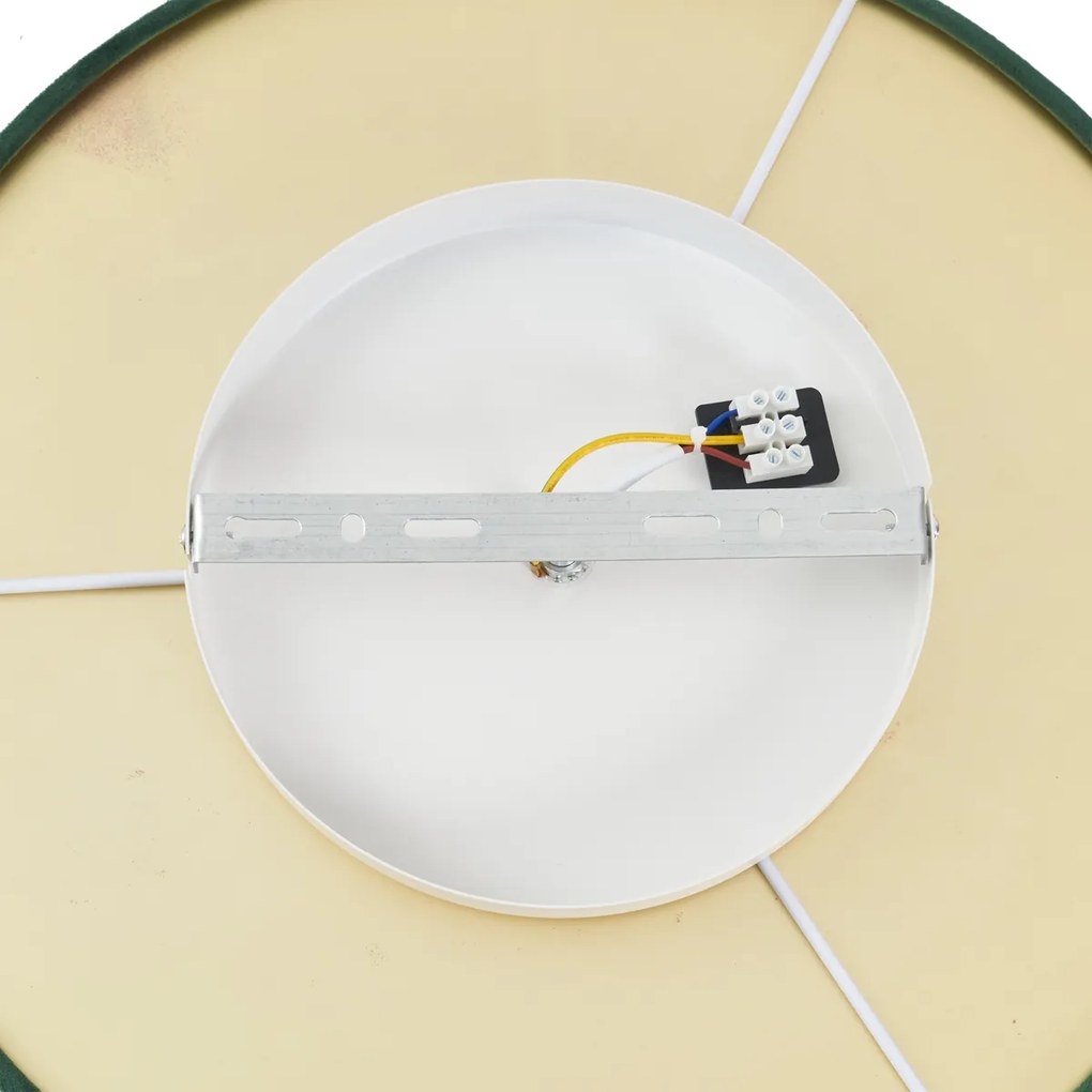 Plafon moderno verde aveludado incluindo LED regulável em 3 níveis - Bredow