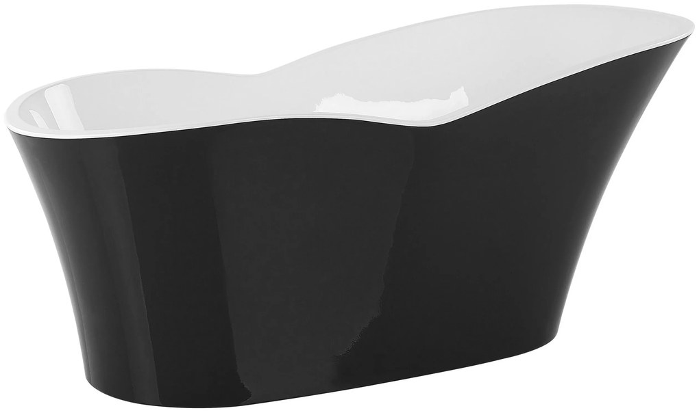 Banheira autónoma em acrílico preto 170 x 80 cm DULCINA Beliani