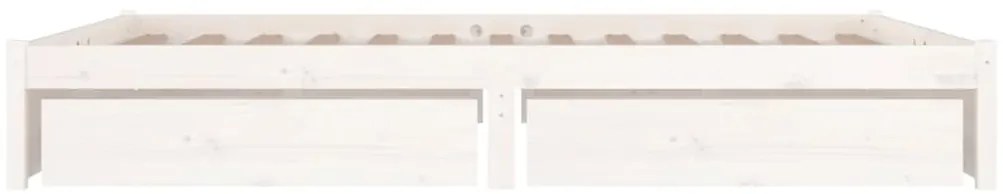 Estrutura de cama com gavetas 120x200 cm branco