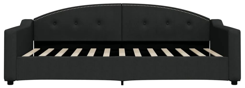 Sofá-cama com gavetão 100x200 cm tecido preto