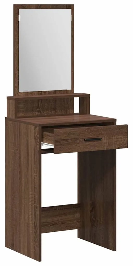 Mesa de Maquiagem vidaXL com Gavetas em Carvalho Castanho 50x41x140 cm