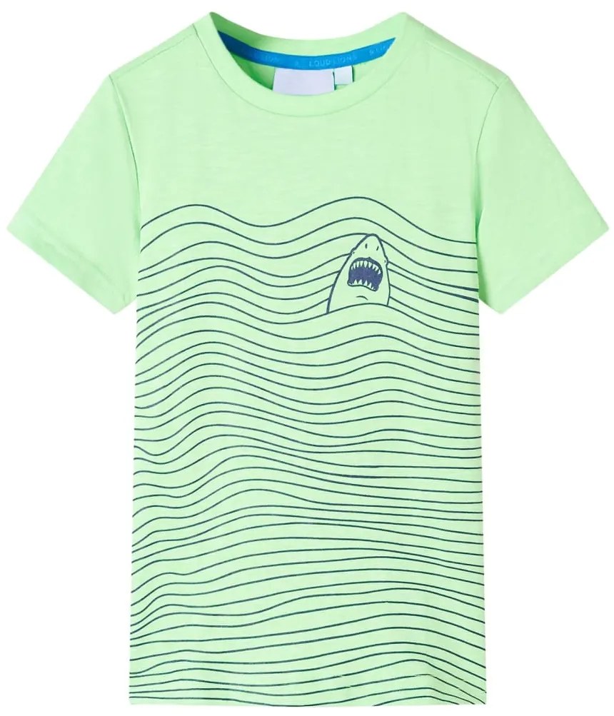 T-shirt para criança verde-néon 128