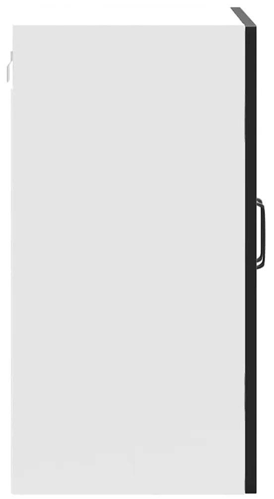Armário de parede de cozinha porta vidro Kalmar preto