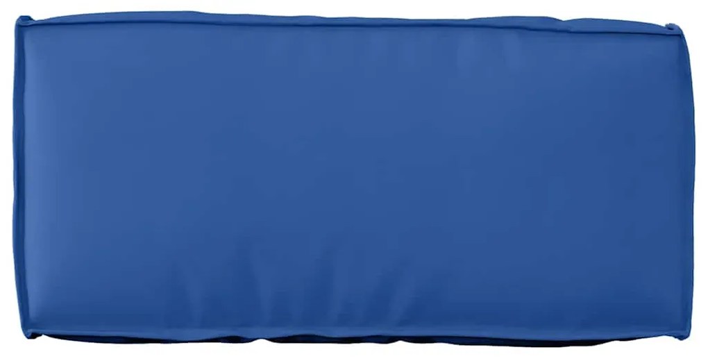 Almofada de palete para encosto azul royal 80x40x12 cm, feita de tecid
