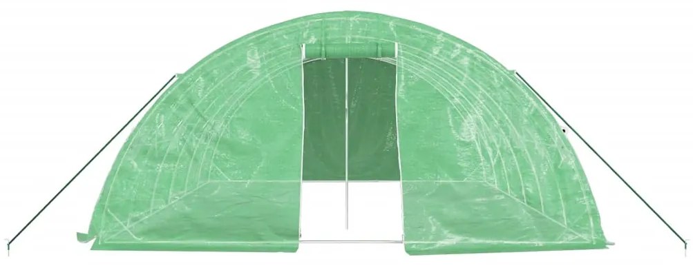 Estufa com estrutura de aço 30 m² 6x5x2,3 m verde
