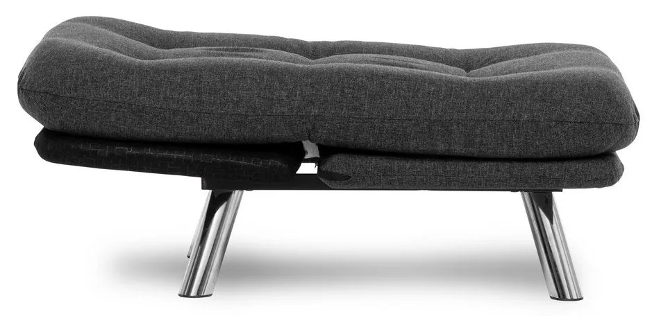 Sofá-Cama de 1 Lugar Misa – Cinzento Escuro – 110x70 cm