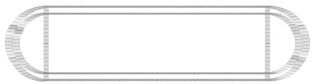 Canteiro elevado/cesto gabião 400x100x50 cm ferro galvanizado