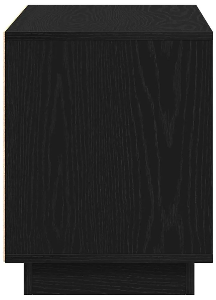 Armário de TV vidaXL Preto Carvalho 80x35x45 cm Madeira Engenharia