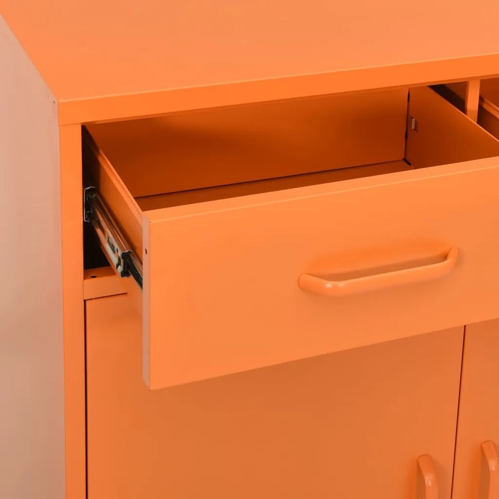 Armário de arrumação aço 80x35x101,5 cm laranja