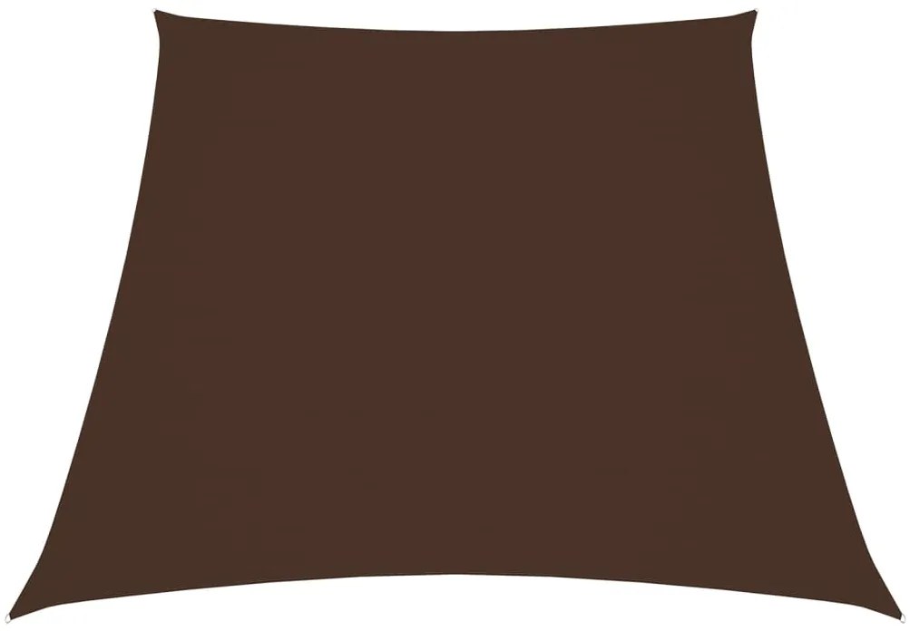Para-sol estilo vela tecido oxford trapézio 3/4x3 m castanho