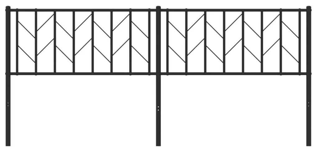 Cabeceira de cama 193 cm metal preto