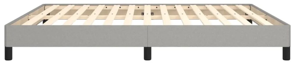 Estrutura de cama sem colchão 180x200 cm tecido cinzento-claro
