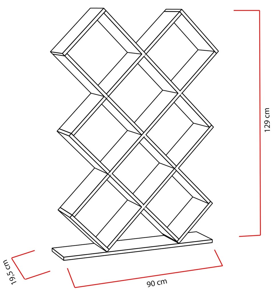 Estante Kumsal – Branco – 90x129x19,5 cm