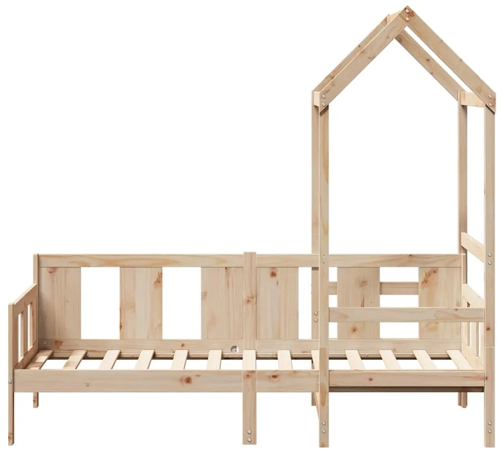 Sofá-cama com telhado 80x200 cm madeira de pinho maciça